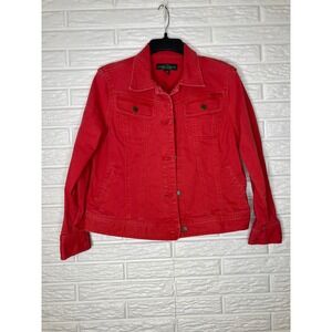 Lauren Ralph Lauren signature red denim jacket Jean jacket women's size large